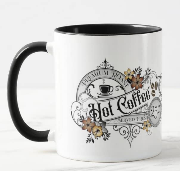 Vixar Hot Coffee Premium Roast Served Fresh Coloured Mug Cup Gift Birthday Work Office Christmas Tea Coffee