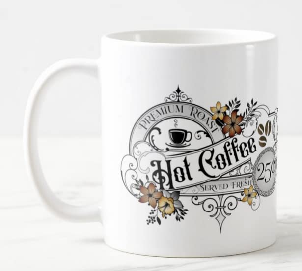 Vixar Hot Coffee Premium Roast Served Fresh Coloured Mug Cup Gift Birthday Work Office Christmas Tea Coffee