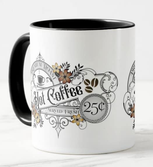Vixar Hot Coffee Premium Roast Served Fresh Coloured Mug Cup Gift Birthday Work Office Christmas Tea Coffee