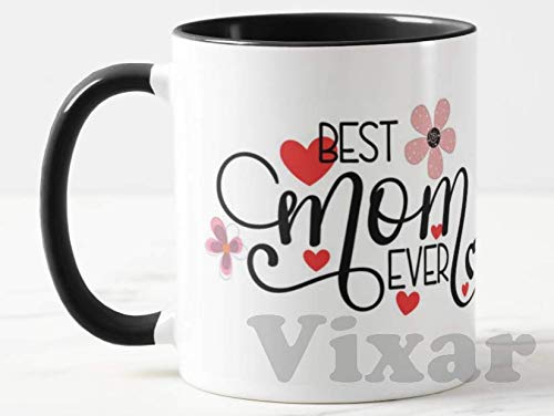 Best Mum Ever, Happy Mother's Day (Red or Black)11oz Ceramic Novelty Gift Mug Cup MD11