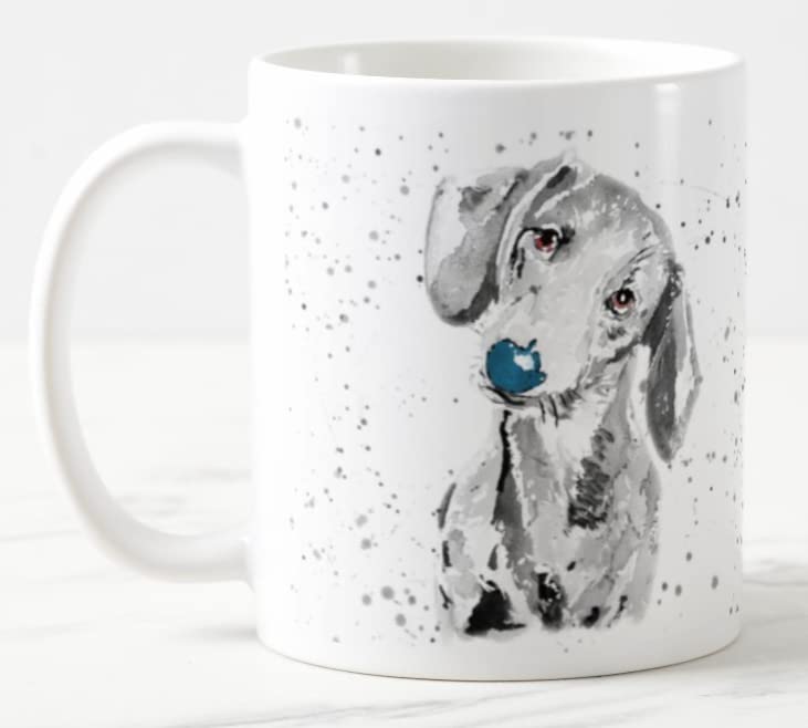 Vixar Dachshund Sausage Dog Wiener Pet Watercolour Art Coloured Mug Cup Gift Birthday Work Office Christmas Tea Coffee