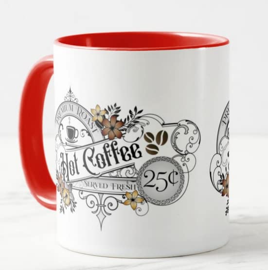 Vixar Hot Coffee Premium Roast Served Fresh Coloured Mug Cup Gift Birthday Work Office Christmas Tea Coffee