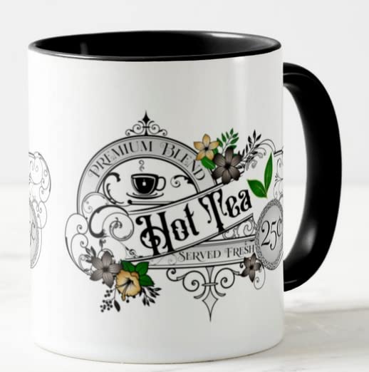 Vixar Hot Tea Premium Blend Served Fresh Coloured Mug Cup Gift Birthday Work Office Christmas Tea Coffee