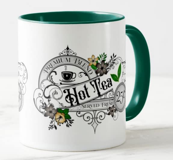Vixar Hot Tea Premium Blend Served Fresh Coloured Mug Cup Gift Birthday Work Office Christmas Tea Coffee