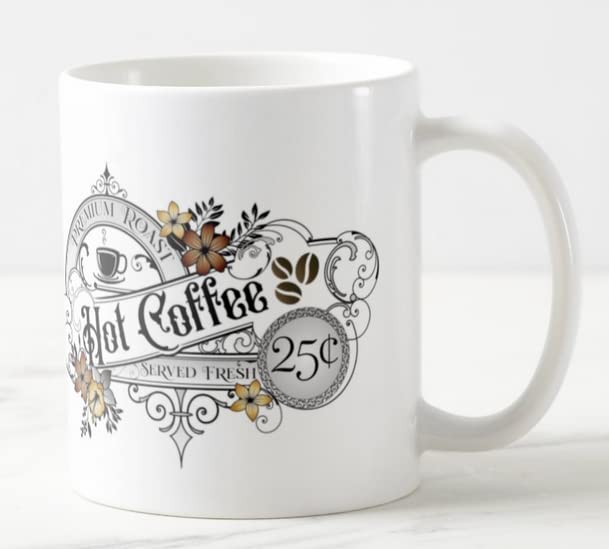 Vixar Hot Coffee Premium Roast Served Fresh Coloured Mug Cup Gift Birthday Work Office Christmas Tea Coffee