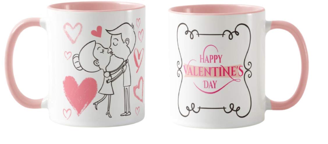 Valentines Day Gift Coloured Mug Cup11oz Ceramic Novelty Gift Couple, VD18