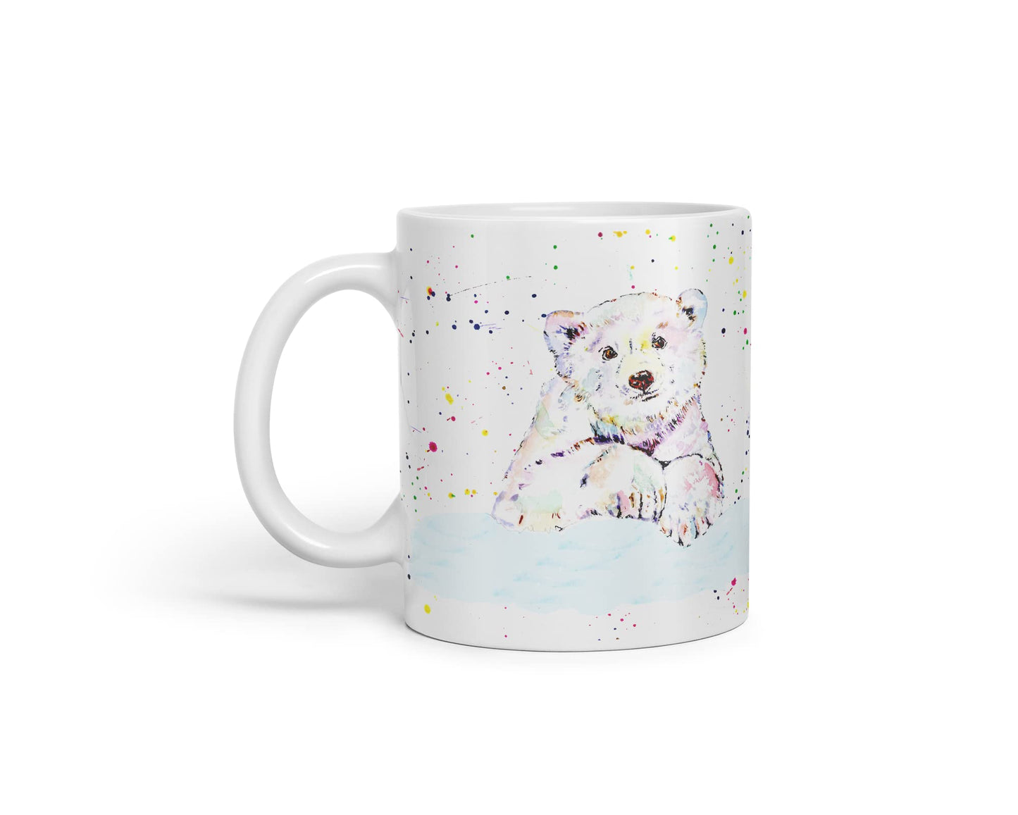 Vixar Polar Bear Animals Watercolour Art Coloured Mug Cup Gift Birthday Work Office Tea Coffee