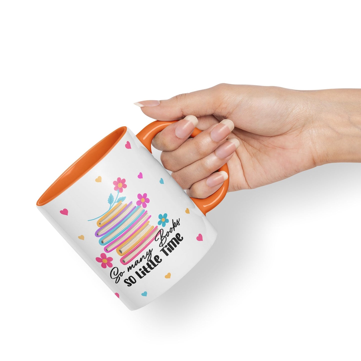 Vixar So Many Books so Little time Book Reader Gift Presents Coloured Ceramic Mug Cup Gift 330ml 11oz Work Office Tea Coffee
