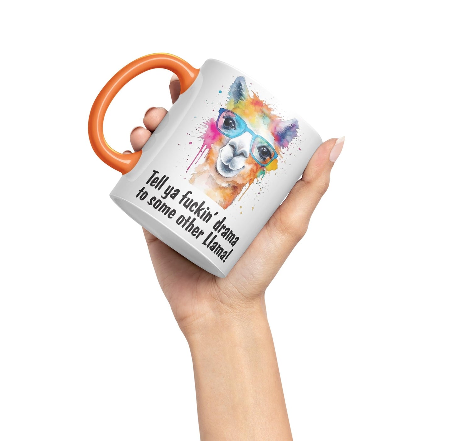 Tell ya fu.. Drama to Some Other Llama! Joke Sarcastic Ceramic Coloured Mug Cup for Tea Coffee Hot Brew 330ml 11Oz Joke