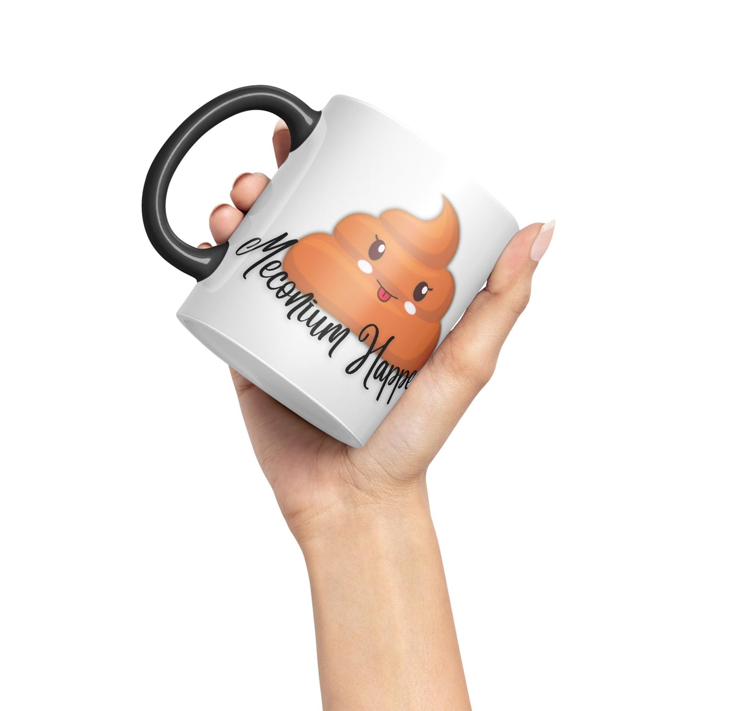 Vixar Anatomy Pun Humor Meconium Happens Coloured Ceramic 330 ml Mug Cup Gift Birthday Work Office Tea Coffee