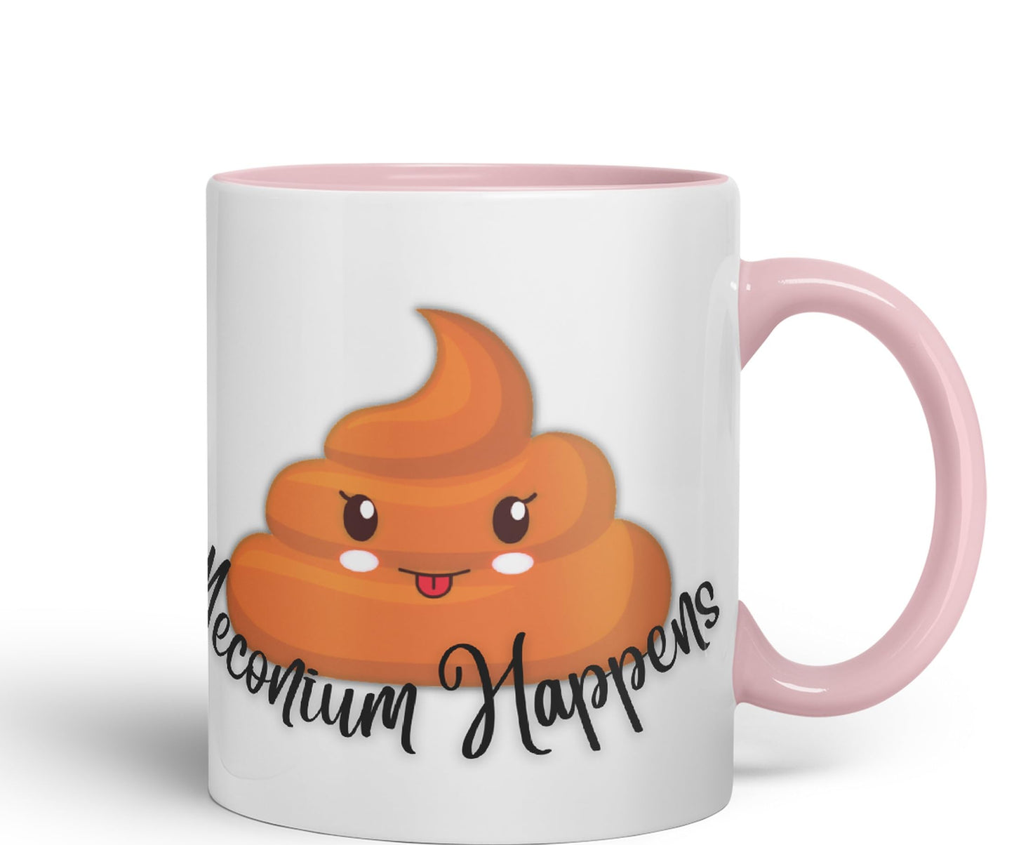 Vixar Anatomy Pun Humor Meconium Happens Coloured Ceramic 330 ml Mug Cup Gift Birthday Work Office Tea Coffee