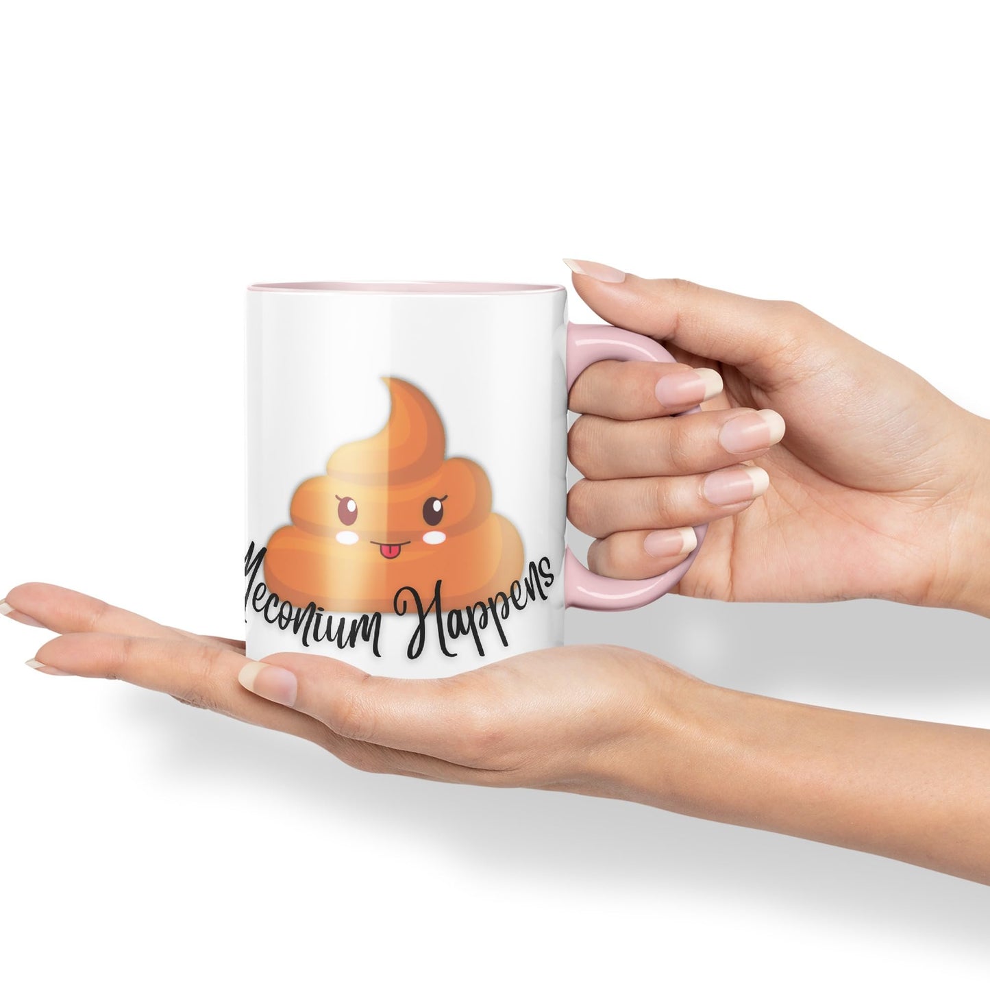 Vixar Anatomy Pun Humor Meconium Happens Coloured Ceramic 330 ml Mug Cup Gift Birthday Work Office Tea Coffee