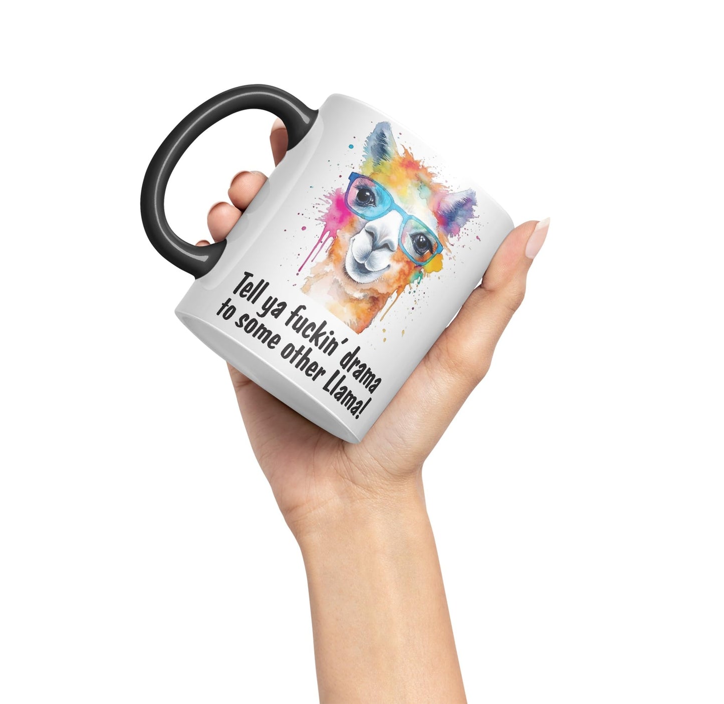 Tell ya fu.. Drama to Some Other Llama! Joke Sarcastic Ceramic Coloured Mug Cup for Tea Coffee Hot Brew 330ml 11Oz Joke