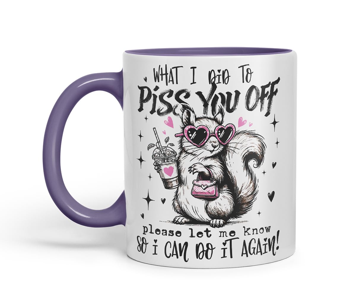 Vixar Funny Skunk Sarcastic Mug – Coloured Ceramic Mug Cup Gift, 11oz (Black)