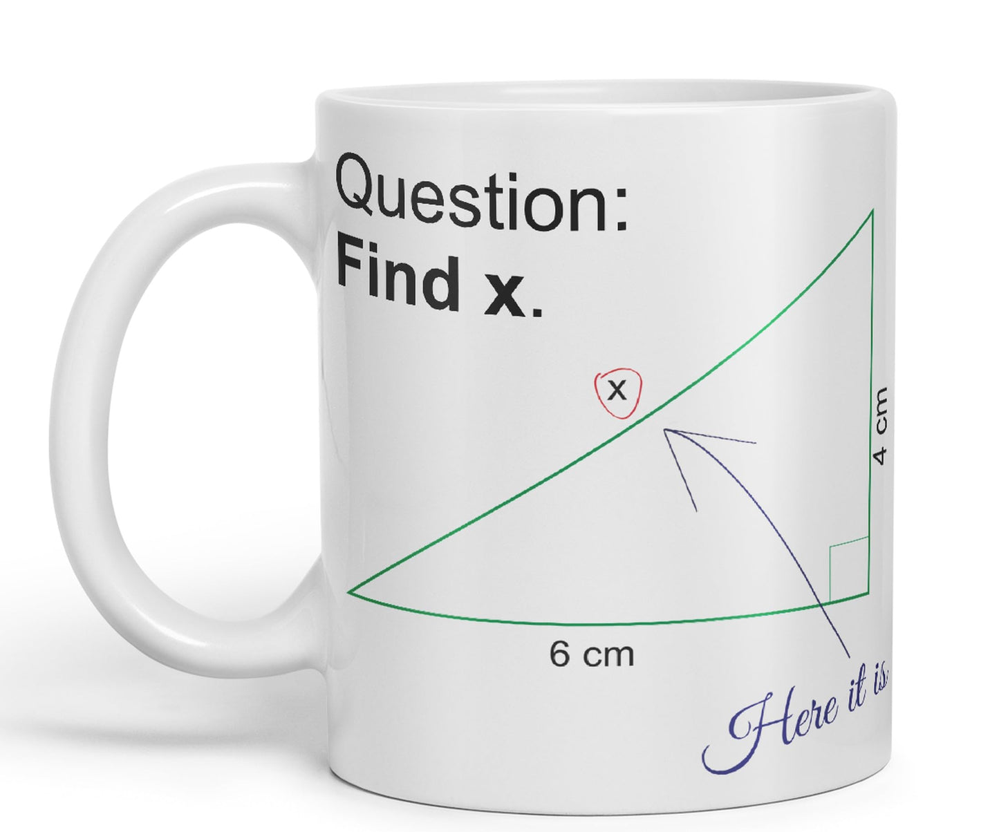 Vixar Find X Mug Cup Mathematics Maths Question Teacher Professor Student Ceramic Coloured Mug Present Gift