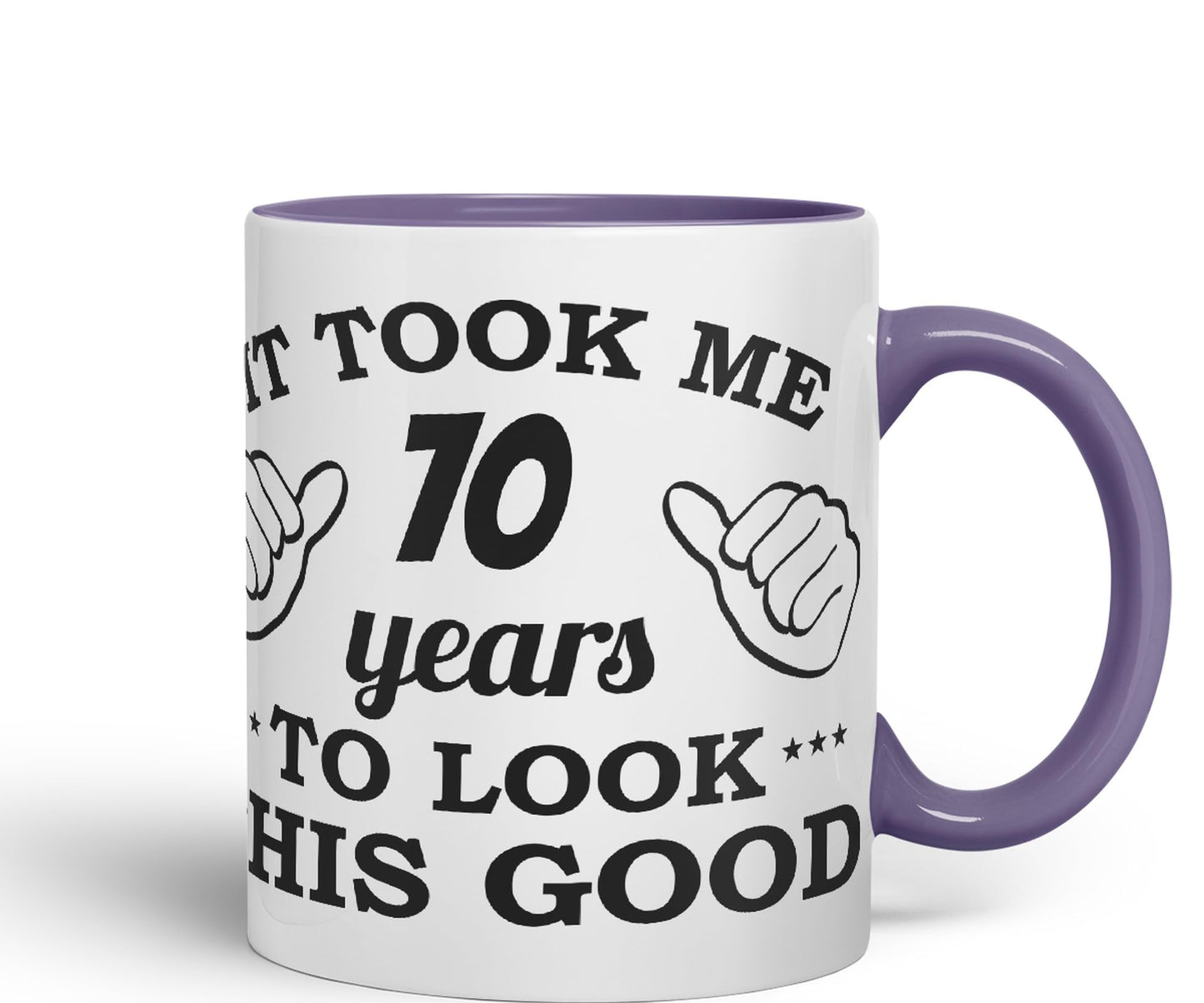 Vixar It Took me 70 Years to Look This Good Happy Birthday Ceramic Coloured Mug Cup Gift Coffee Tea