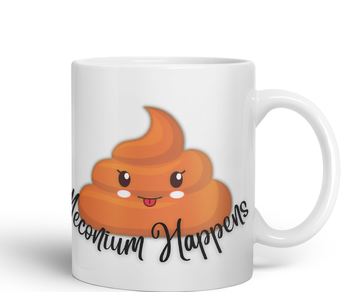 Vixar Anatomy Pun Humor Meconium Happens Coloured Ceramic 330 ml Mug Cup Gift Birthday Work Office Tea Coffee