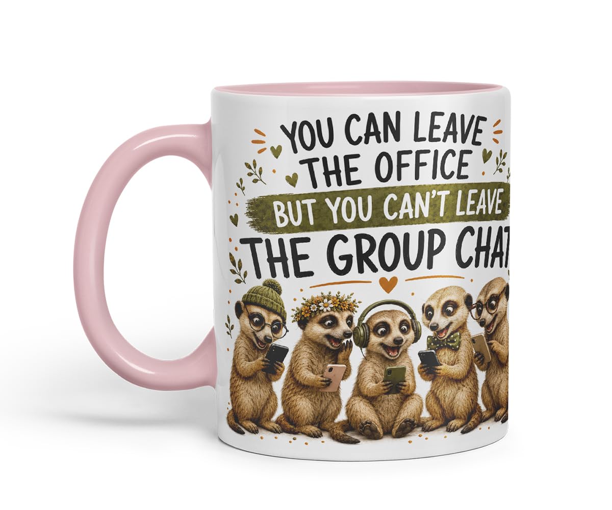Vixar You Can't Leave the Group Chat Mug – Funny Coworker Leaving Colleague Goodbye Gift, 11oz (Black)