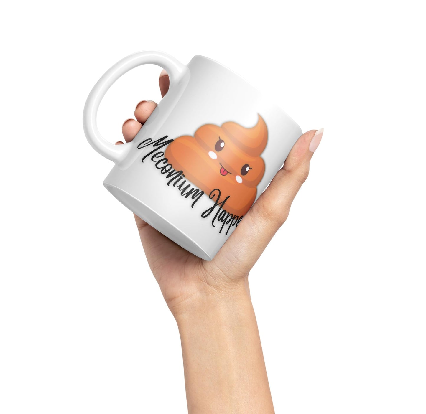 Vixar Anatomy Pun Humor Meconium Happens Coloured Ceramic 330 ml Mug Cup Gift Birthday Work Office Tea Coffee