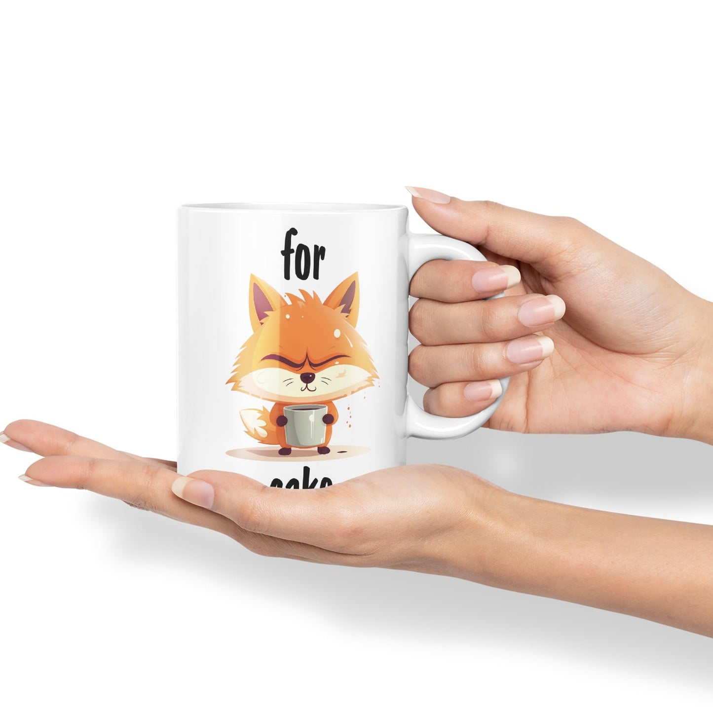 for Fox Sake Sarcastic Joke Ceramic Coloured Mug Cup for Tea Coffee Hot Brew 330ml 11Oz
