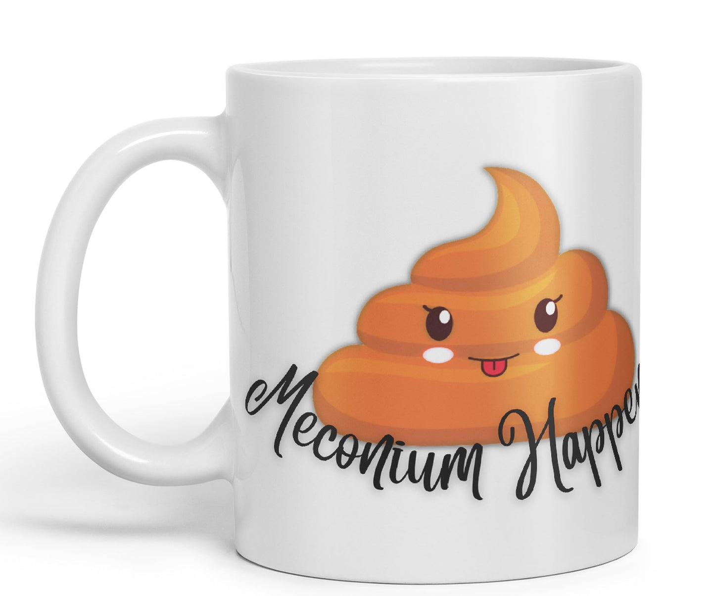 Vixar Anatomy Pun Humor Meconium Happens Coloured Ceramic 330 ml Mug Cup Gift Birthday Work Office Tea Coffee