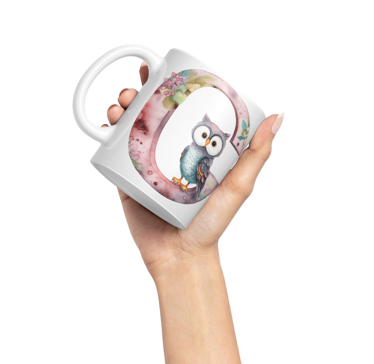Letter C mug, Animals Alphabet Letter C Monogram animal for kids Ceramic Coloured Mug Cup for Tea Coffee Hot brew 330ml 11Oz Gift