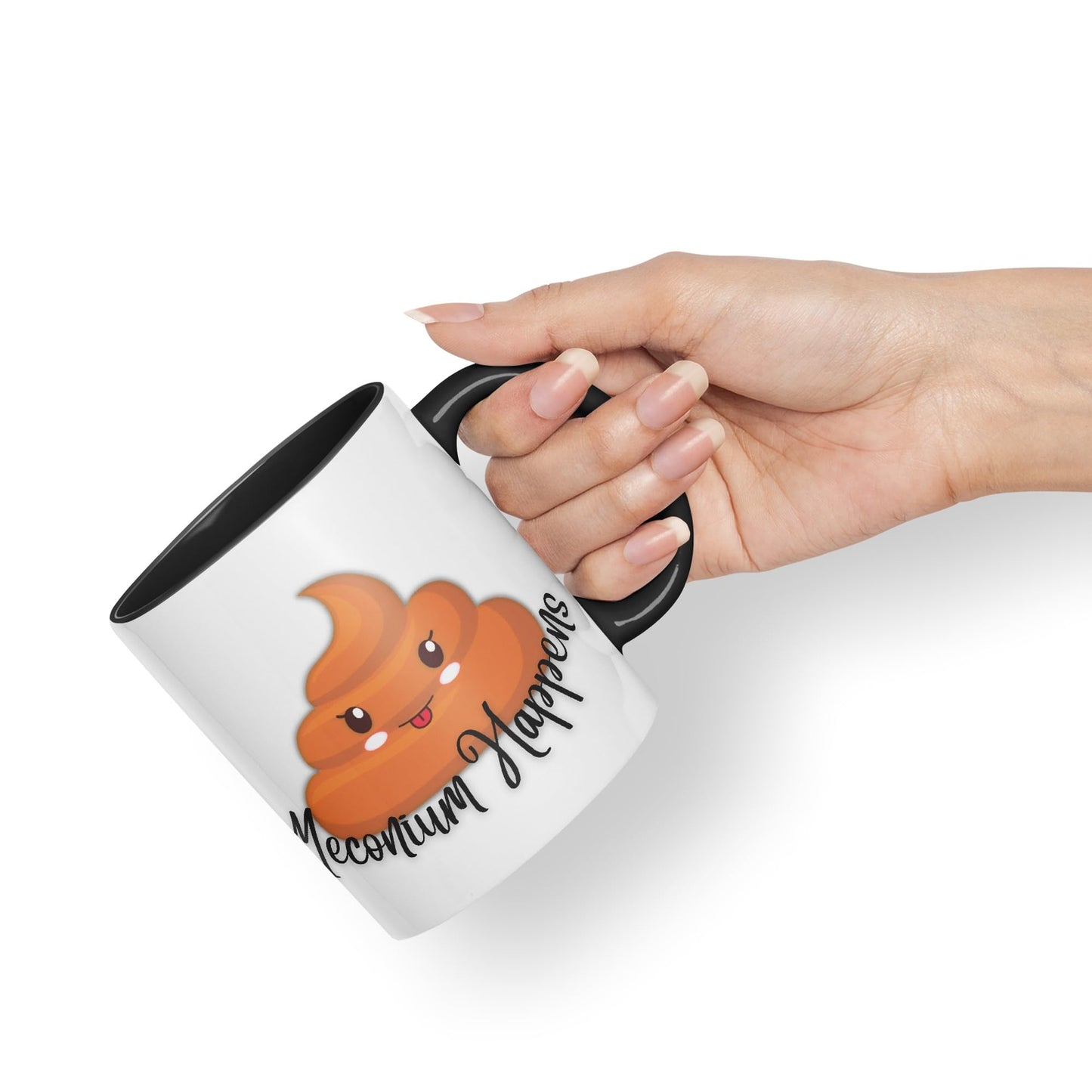 Vixar Anatomy Pun Humor Meconium Happens Coloured Ceramic 330 ml Mug Cup Gift Birthday Work Office Tea Coffee