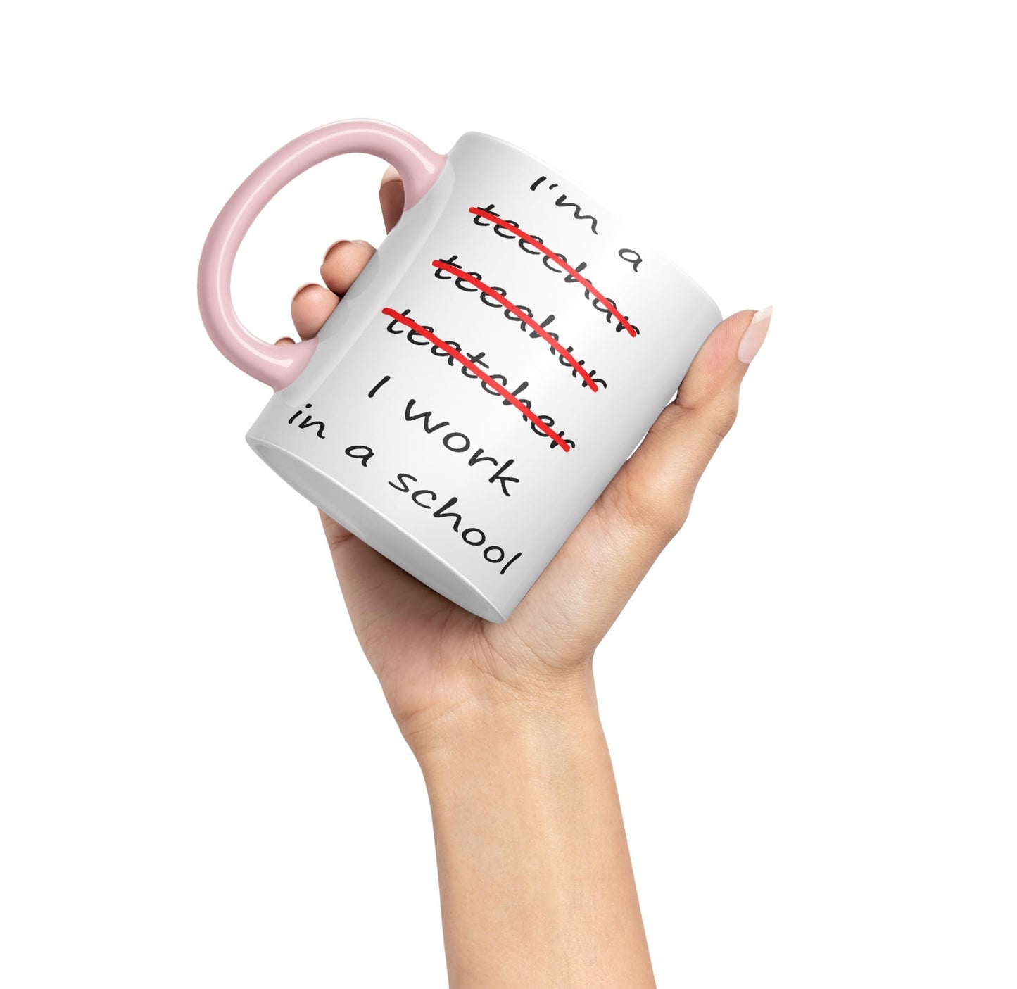 Vixar I'm a Teacher, I Work in a School Ceramic Mug Cup Coloured Teacher Gift Present end of School