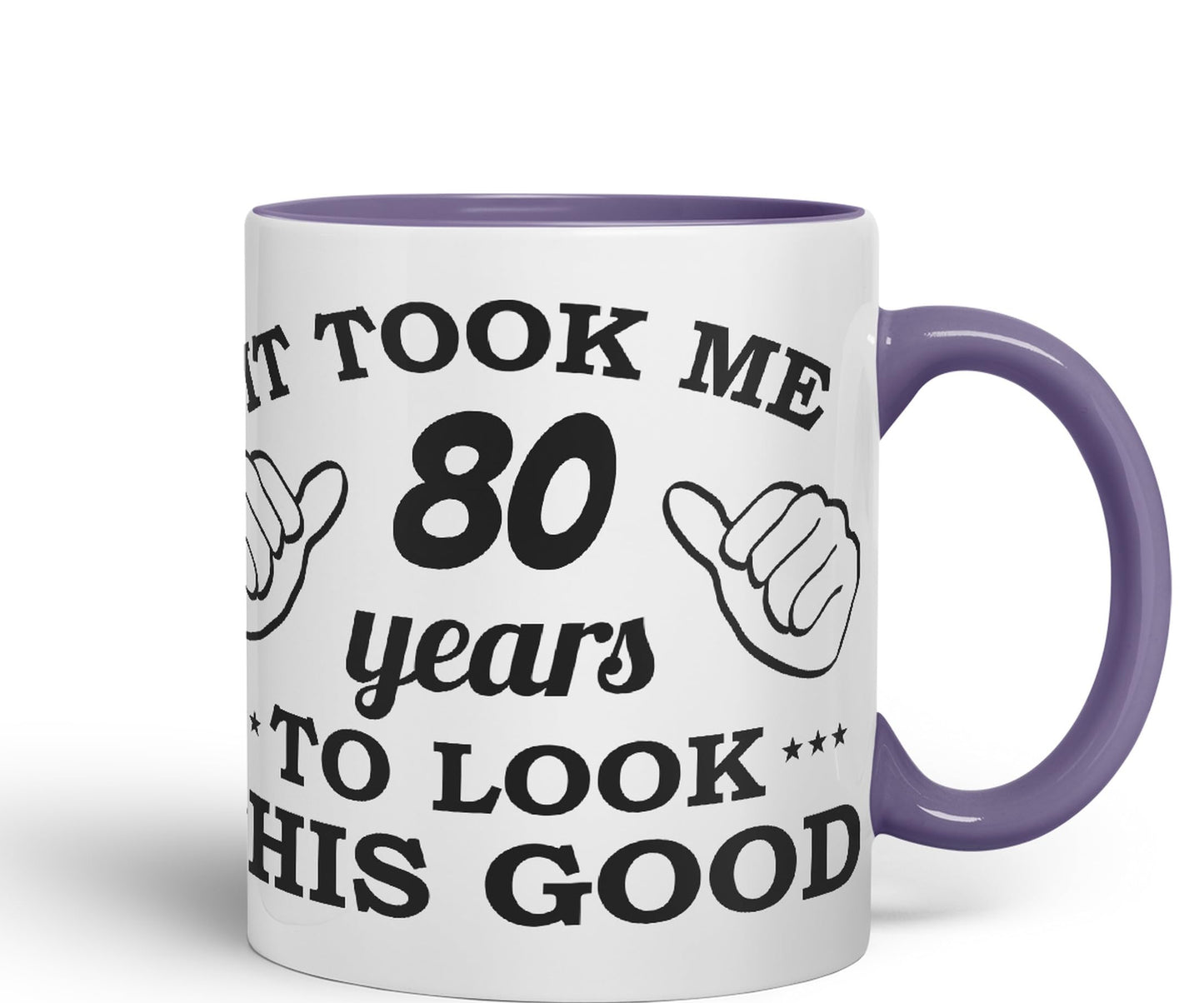 Vixar It Took me 80 Years to Look This Good Happy Birthday Ceramic Coloured Mug Cup Gift Coffee Tea