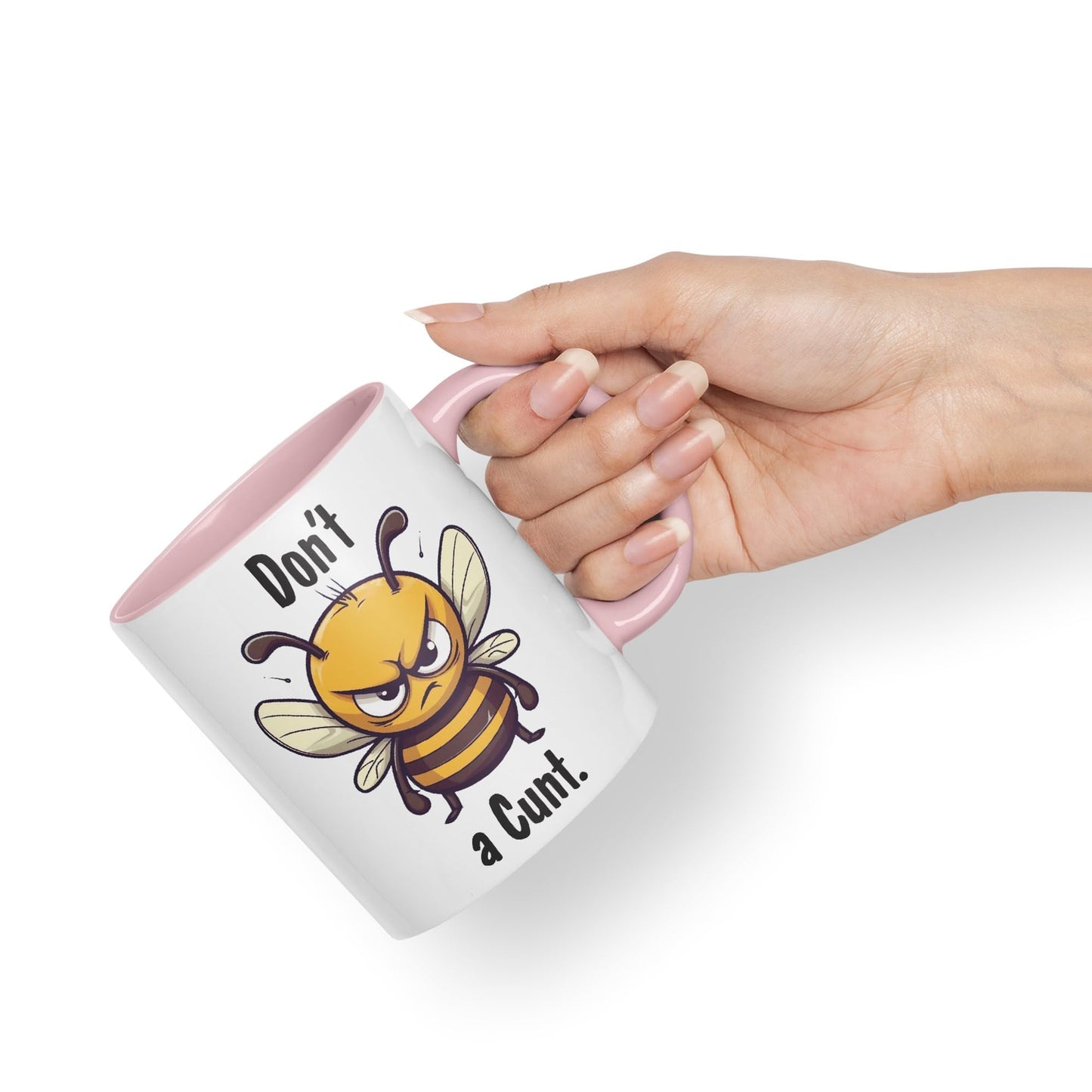 Don't be a Cun't Joke Sarcastic bee Ceramic Coloured Mug Cup for Tea Coffee Hot Brew 330ml 11Oz