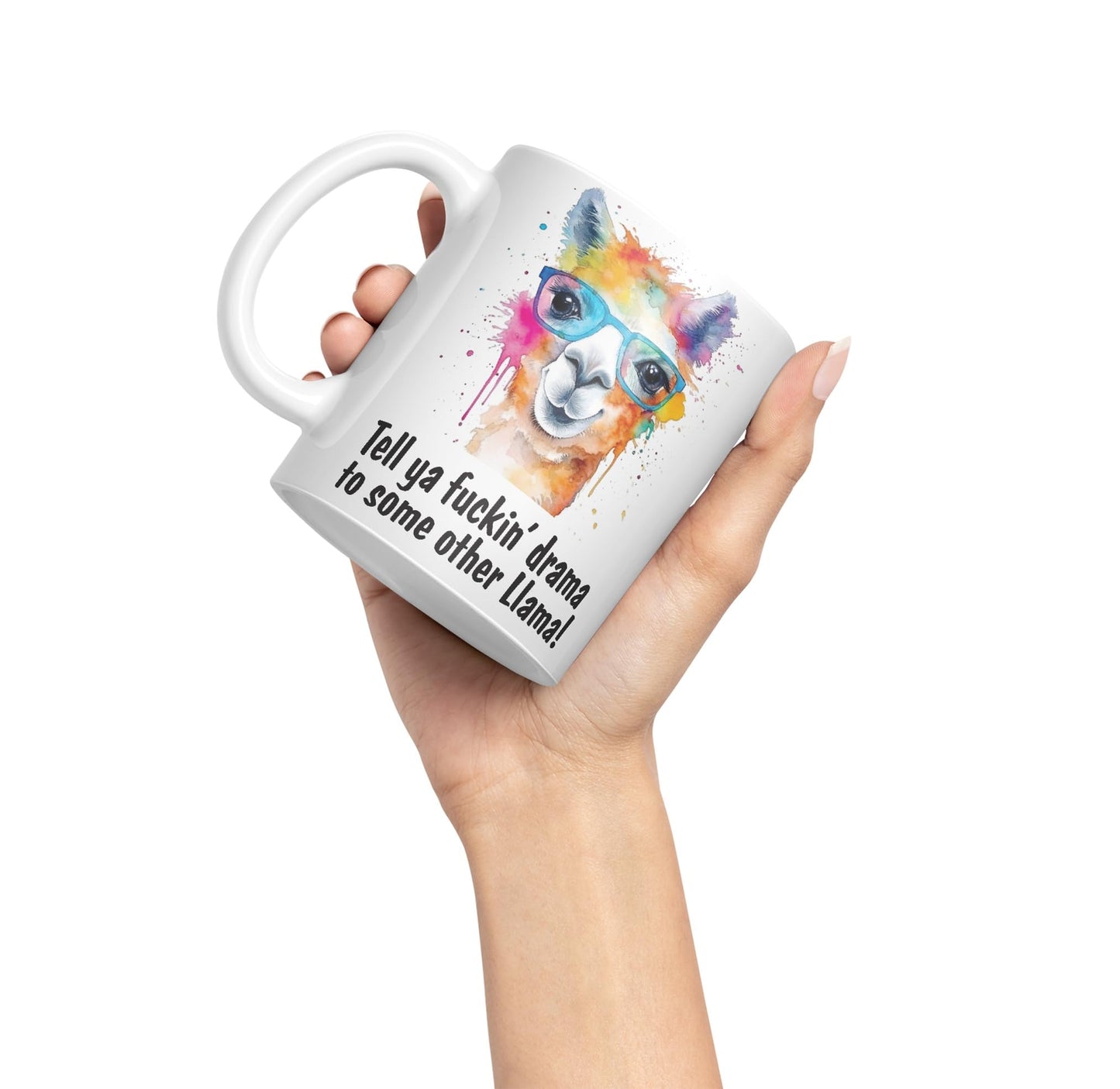 Tell ya fu.. Drama to Some Other Llama! Joke Sarcastic Ceramic Coloured Mug Cup for Tea Coffee Hot Brew 330ml 11Oz Joke