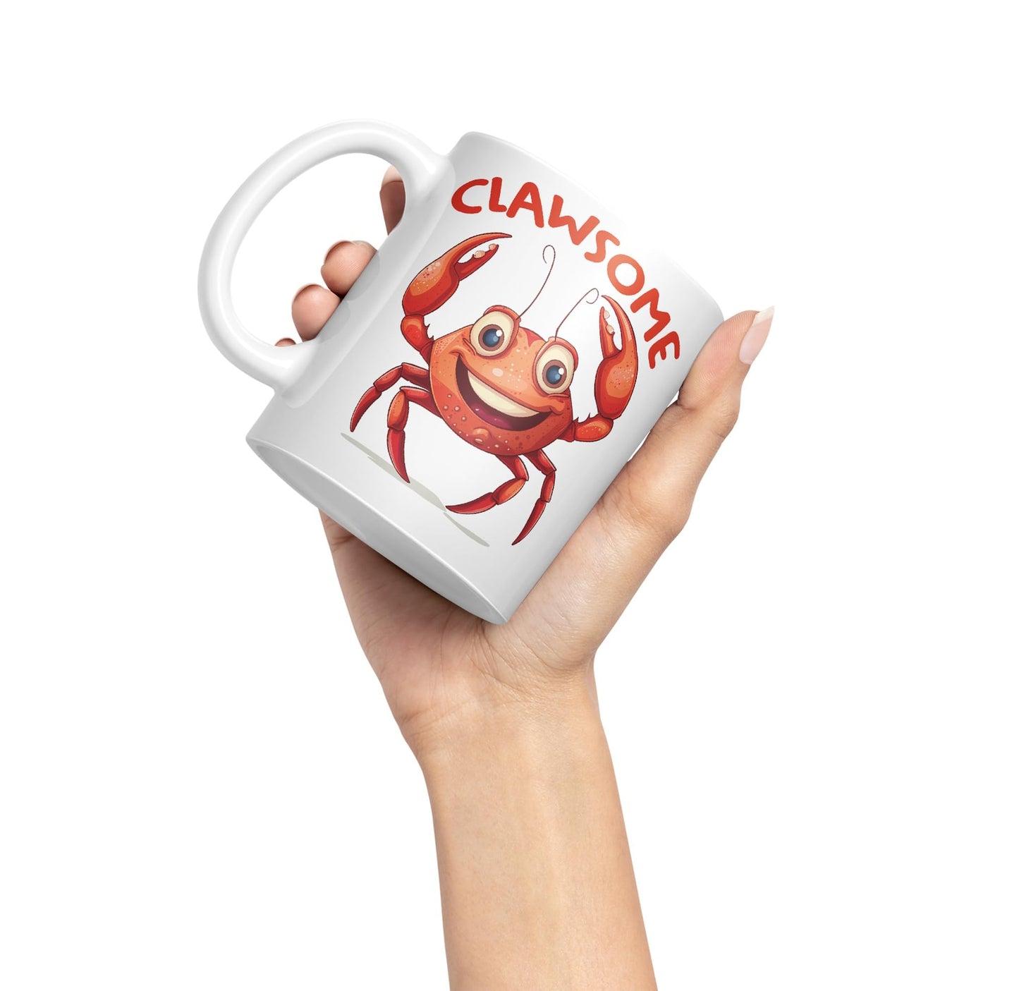 Clawsome Crab, Joke sarkasm Sarcastic Ceramic Coloured Mug Cup for Tea Coffee Hot Brew 330ml 11Oz Gift