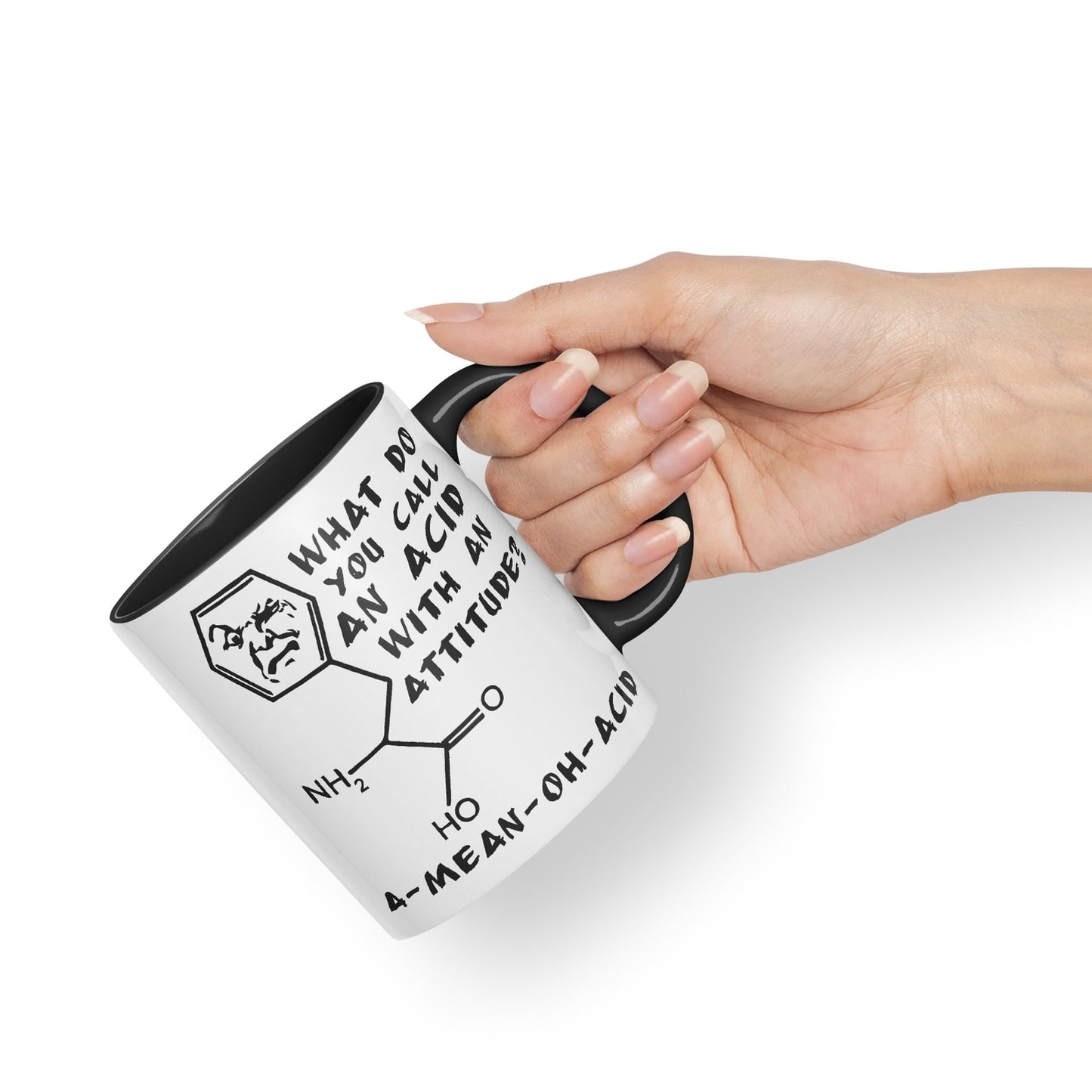 Vixar A Mean Oh Acid Pun Breaking Funny Science Ceramic Coloured Mug Cup - A Great Gift for Your Physics, Chemistry or Biology Teacher!