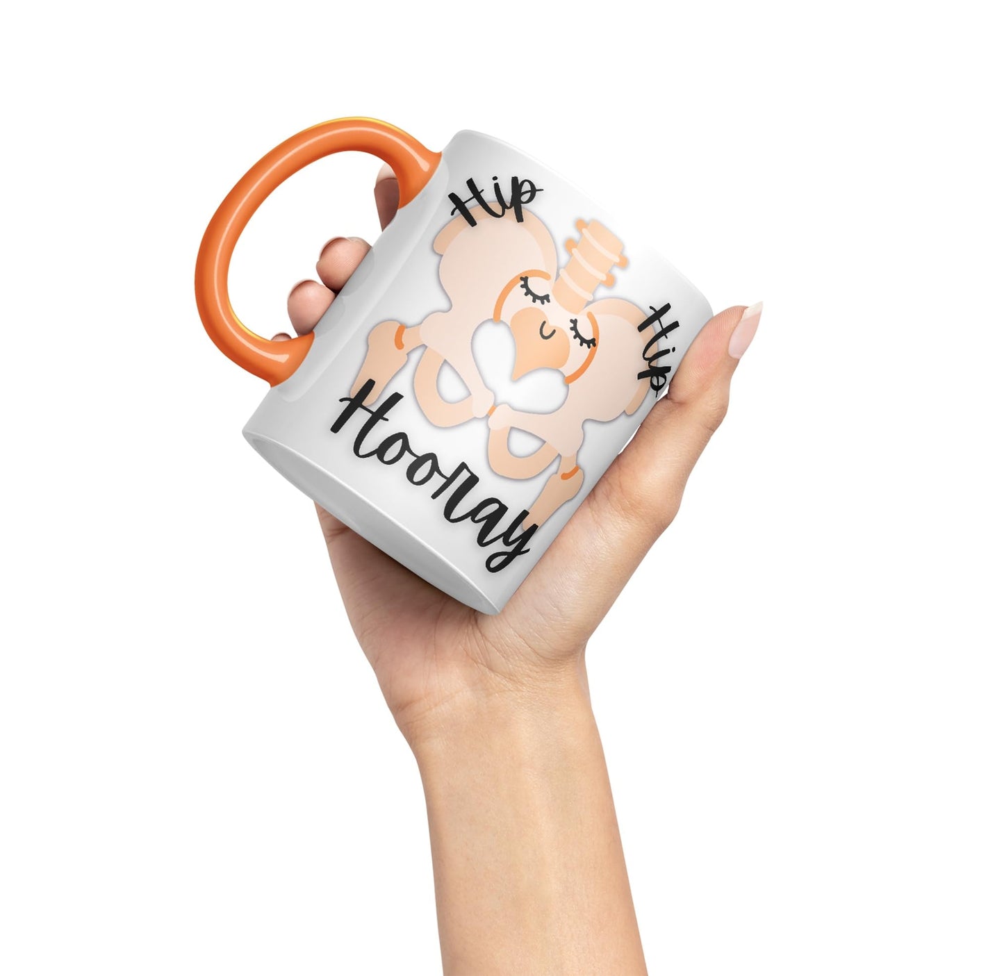 Vixar Anatomy Pun Humor Hip Hip Hooray Coloured Ceramic 330 ml Mug Cup Gift Birthday Work Office Tea Coffee