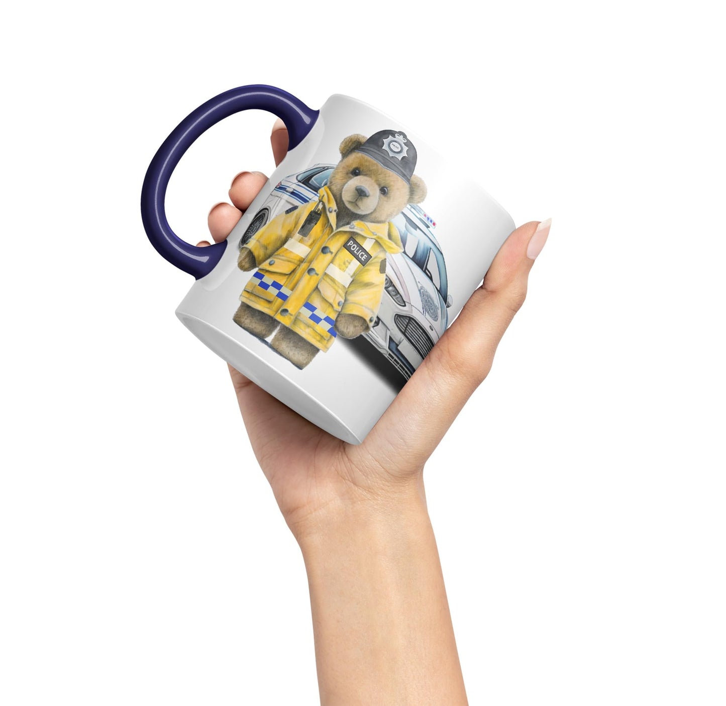 Vixar Teddy Bear Policeman Police Themed Ceramic Mug Coloured Mug Cup Gift Birthday Work Office Tea Coffee