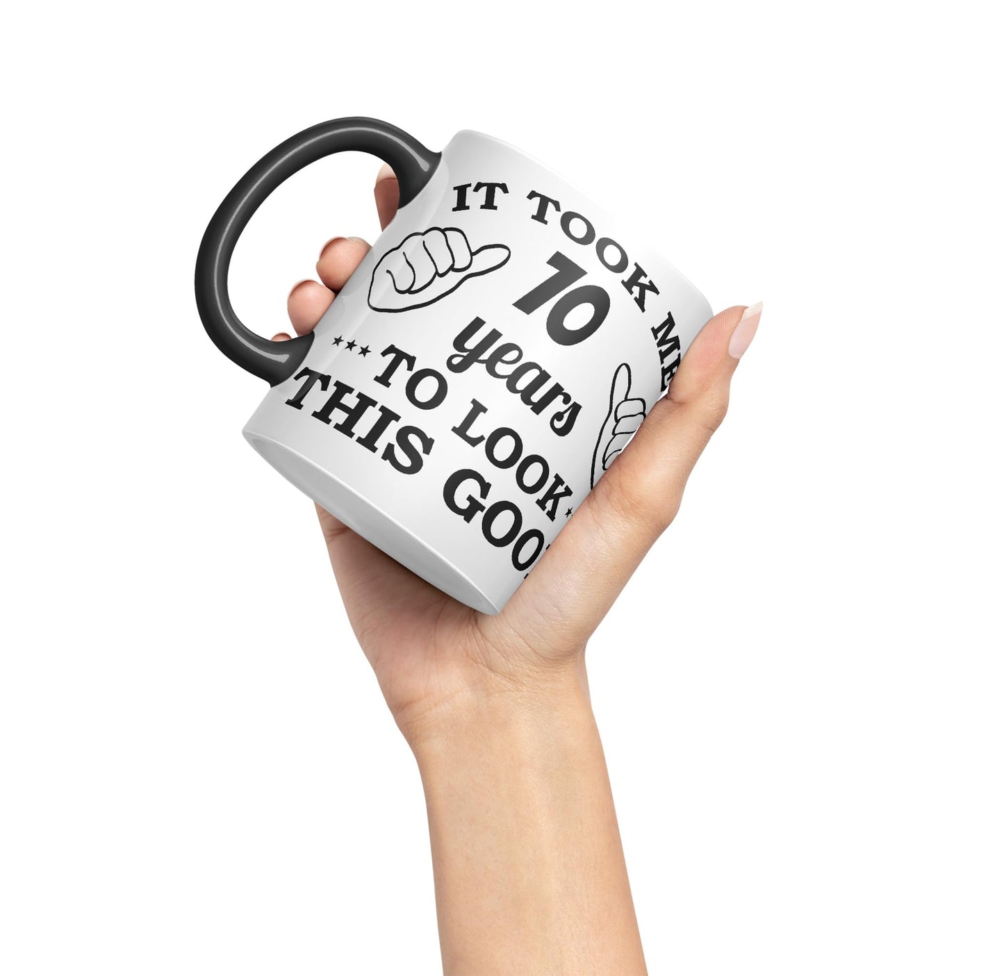 Vixar It Took me 70 Years to Look This Good Happy Birthday Ceramic Coloured Mug Cup Gift Coffee Tea