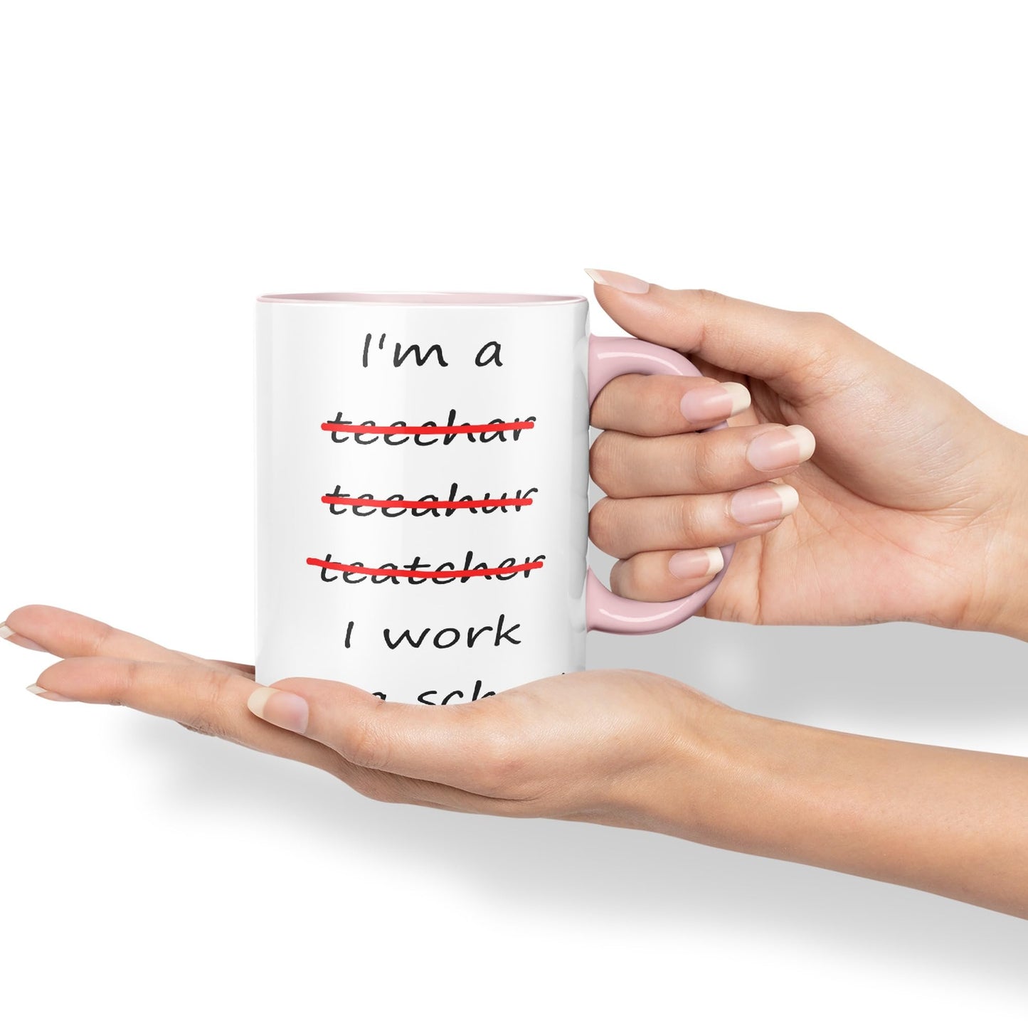 Vixar I'm a Teacher, I Work in a School Ceramic Mug Cup Coloured Teacher Gift Present end of School