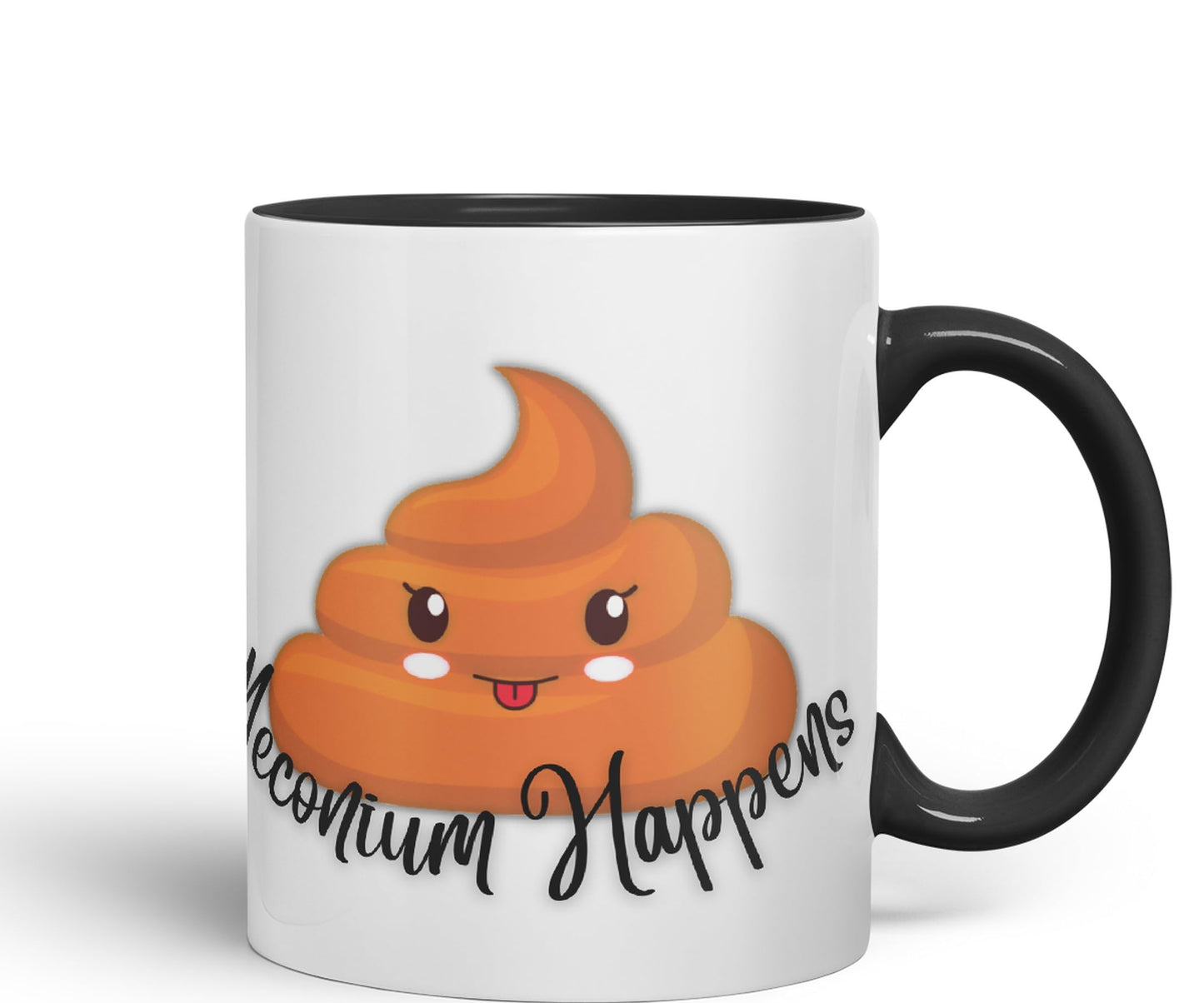 Vixar Anatomy Pun Humor Meconium Happens Coloured Ceramic 330 ml Mug Cup Gift Birthday Work Office Tea Coffee