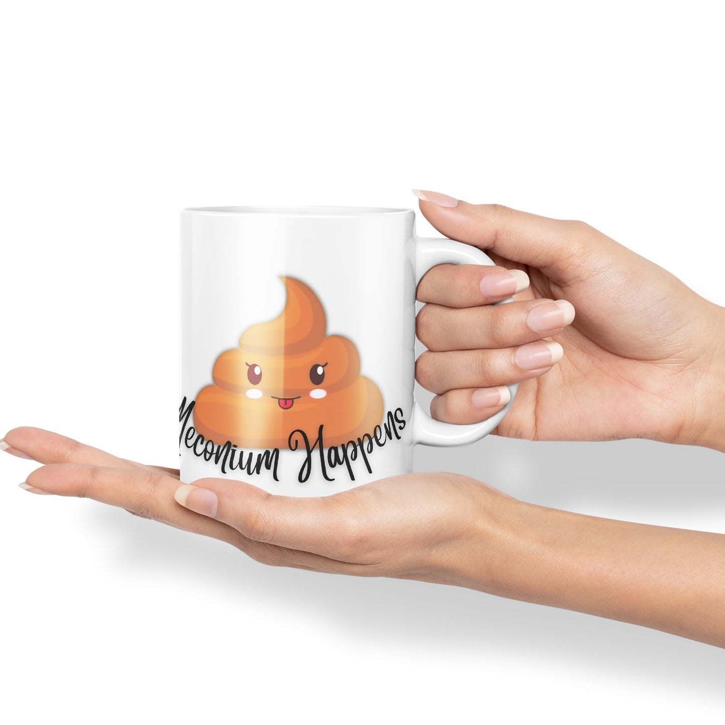 Vixar Anatomy Pun Humor Meconium Happens Coloured Ceramic 330 ml Mug Cup Gift Birthday Work Office Tea Coffee