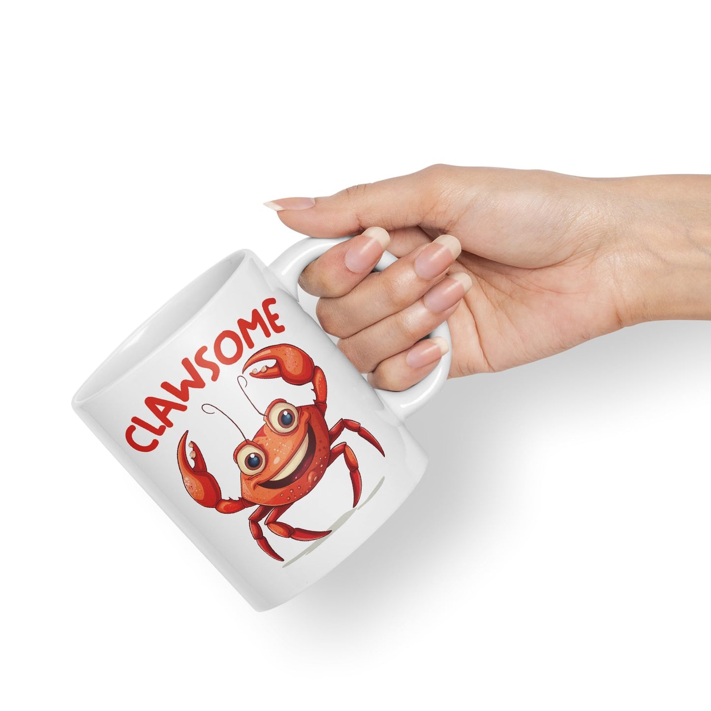 Clawsome Crab, Joke sarkasm Sarcastic Ceramic Coloured Mug Cup for Tea Coffee Hot Brew 330ml 11Oz Gift