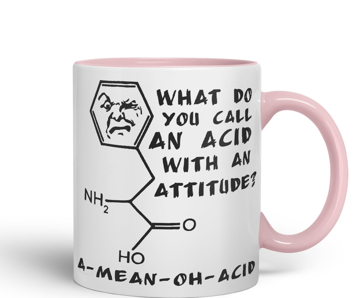 Vixar A Mean Oh Acid Pun Breaking Funny Science Ceramic Coloured Mug Cup - A Great Gift for Your Physics, Chemistry or Biology Teacher!