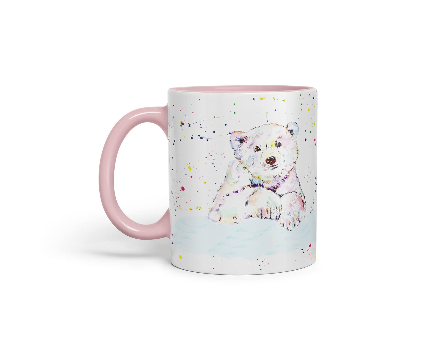 Vixar Polar Bear Animals Watercolour Art Coloured Mug Cup Gift Birthday Work Office Tea Coffee