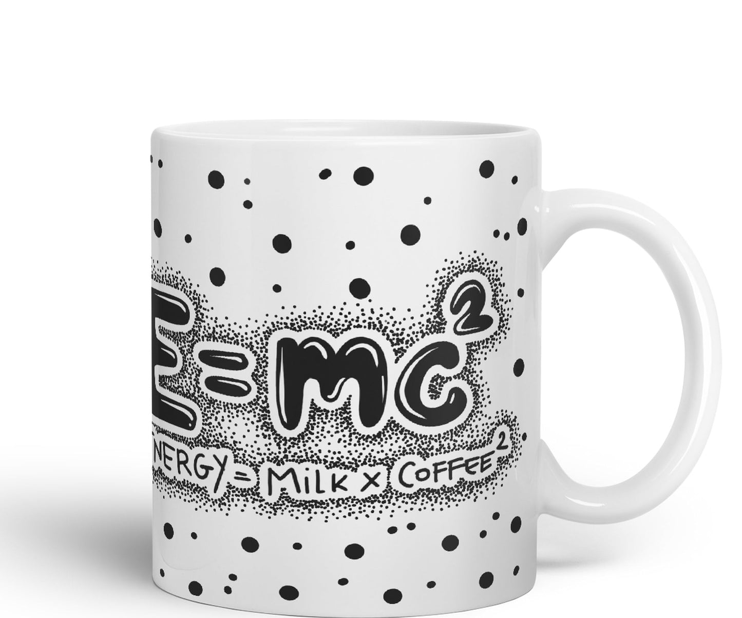Vixar Energy Coffee Milk E-mc2 Joke Coloured Ceramic Mug Cup Gift 330ml 11oz Work Office Tea Coffee