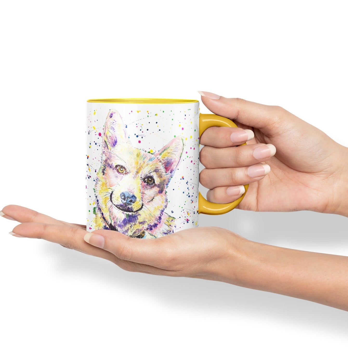 Vixar Corgi Dog Pet Animals Watercolour Art Coloured 330 ml Mug Cup Gift Birthday Work Office Tea Coffee
