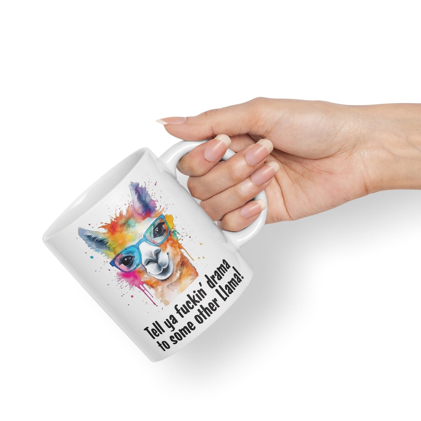 Tell ya fu.. Drama to Some Other Llama! Joke Sarcastic Ceramic Coloured Mug Cup for Tea Coffee Hot Brew 330ml 11Oz Joke
