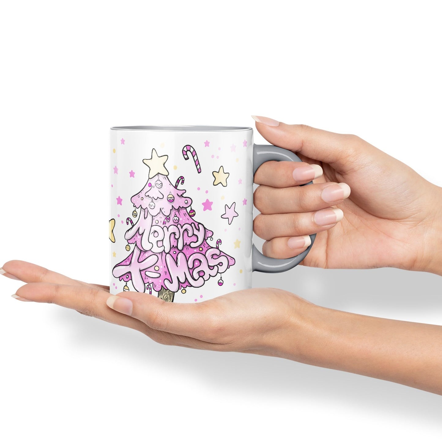 Vixar Christmas, Xmas Designs Tree Presents Coloured Ceramic Mug Cup Gift 330ml 11oz Work Office Tea Coffee Gift (CH3)