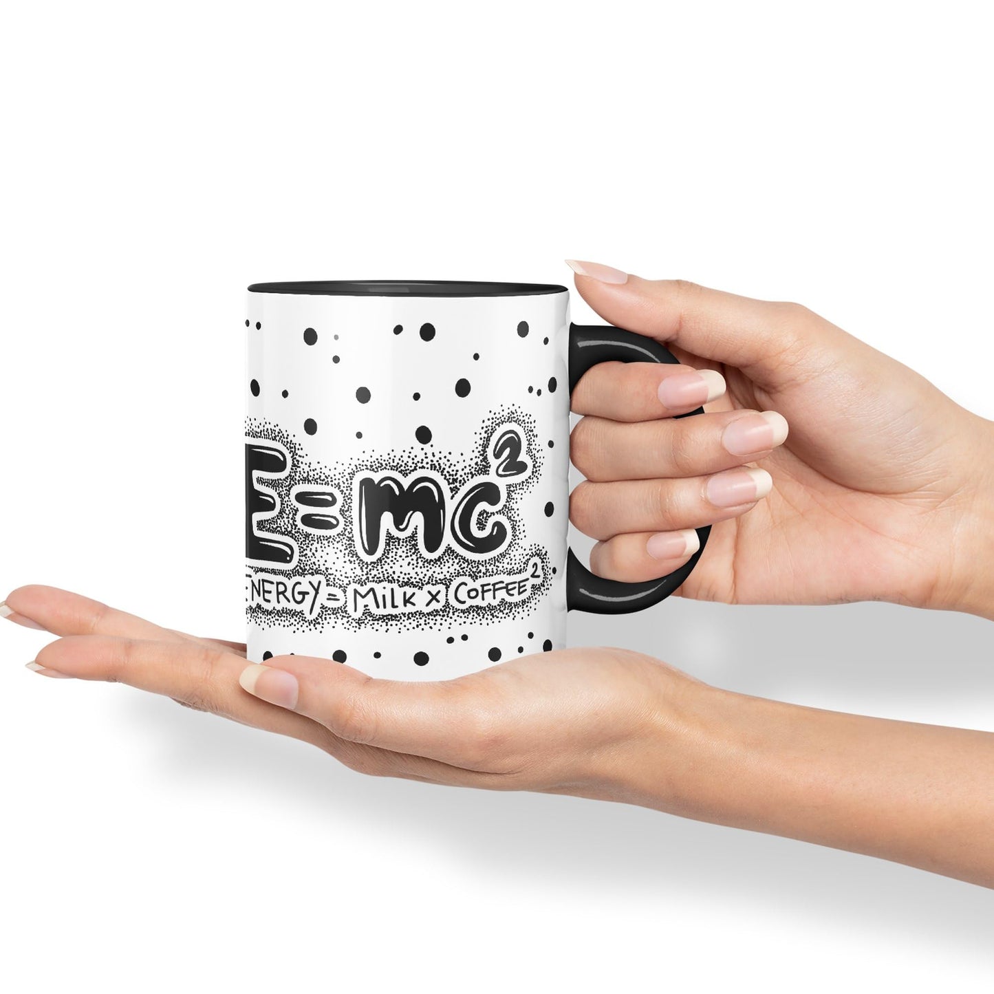 Vixar Energy Coffee Milk E-mc2 Joke Coloured Ceramic Mug Cup Gift 330ml 11oz Work Office Tea Coffee