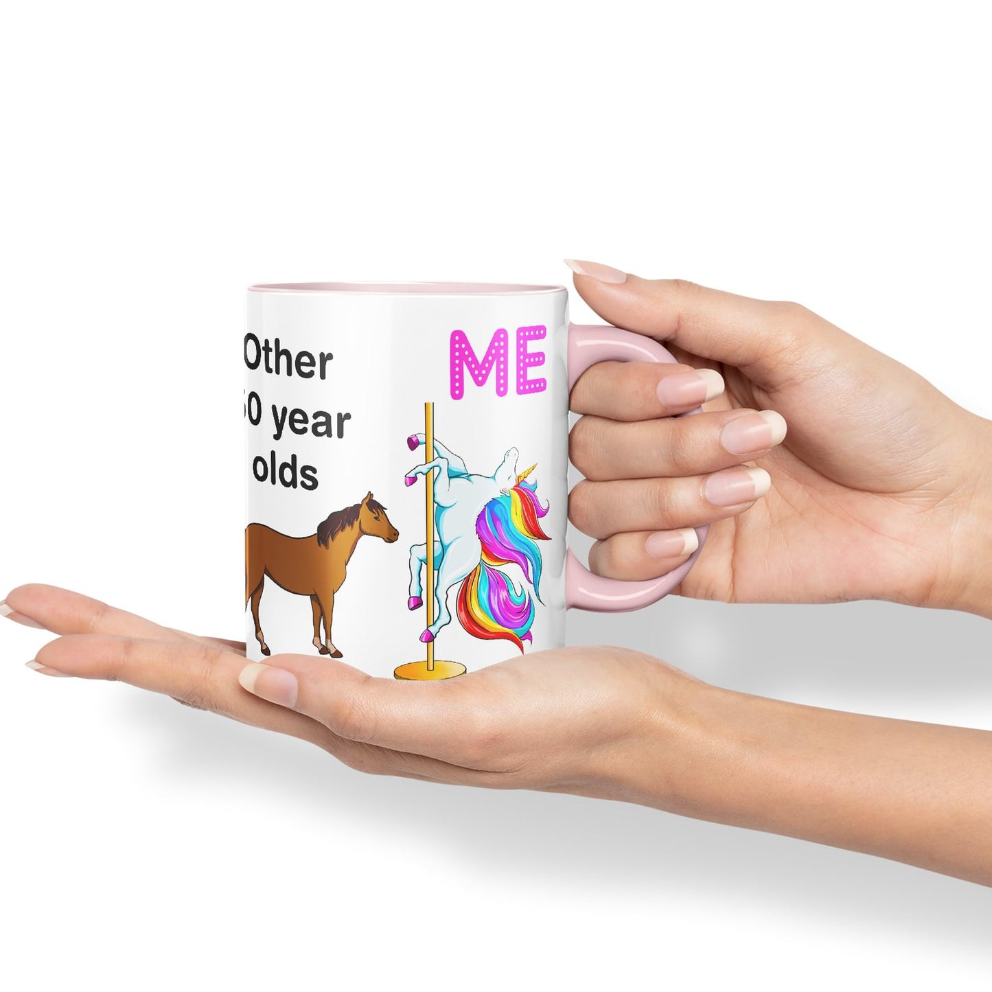 Vixar Pole Dance Unicorn 50th Birthday Other 50 Year Older Coloured 330 ml Mug Cup Gift Work Office Tea Coffee