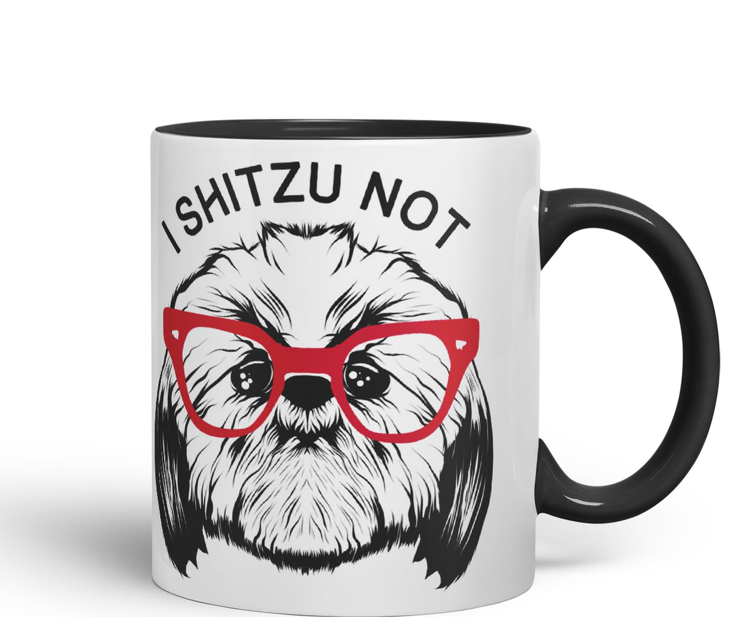 Vixar I Shitzu Not Great for Dog Lovers Funny Ceramic 330 ml Coloured Mug Cup Gift Tea Coffee Christmas Office Home Joke