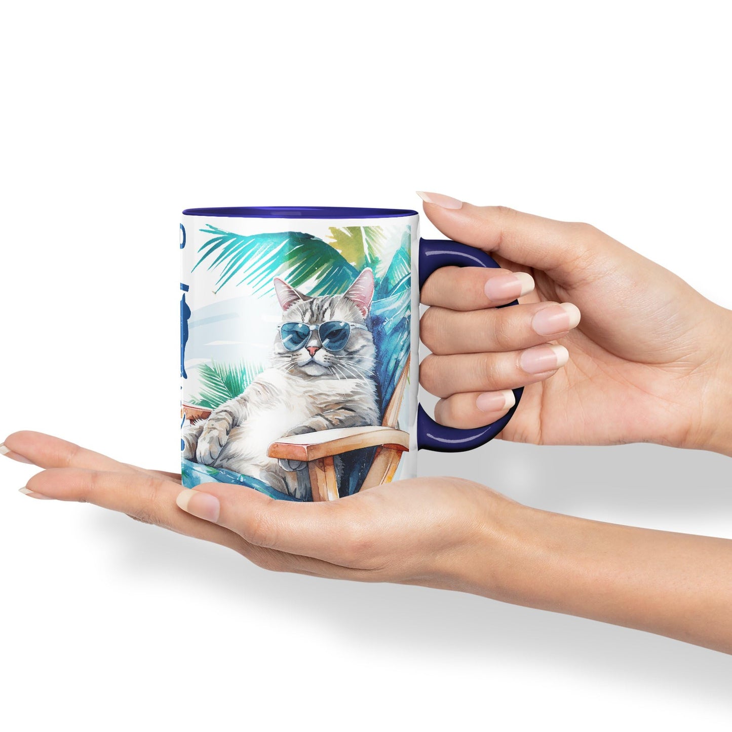 Vixar Cat Lover I Work Hard so My cat can Have a Better Life Coloured Ceramic Mug Cup Gift 330ml 11oz Work Office Tea Coffee